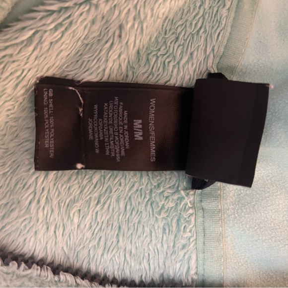 The North Face Mint Green Fleece Jacket Medium M Full Zip Cozy Soft Women’s - Picture 9 of 9